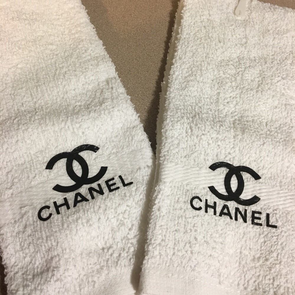 (2) Custom White Hand Towels